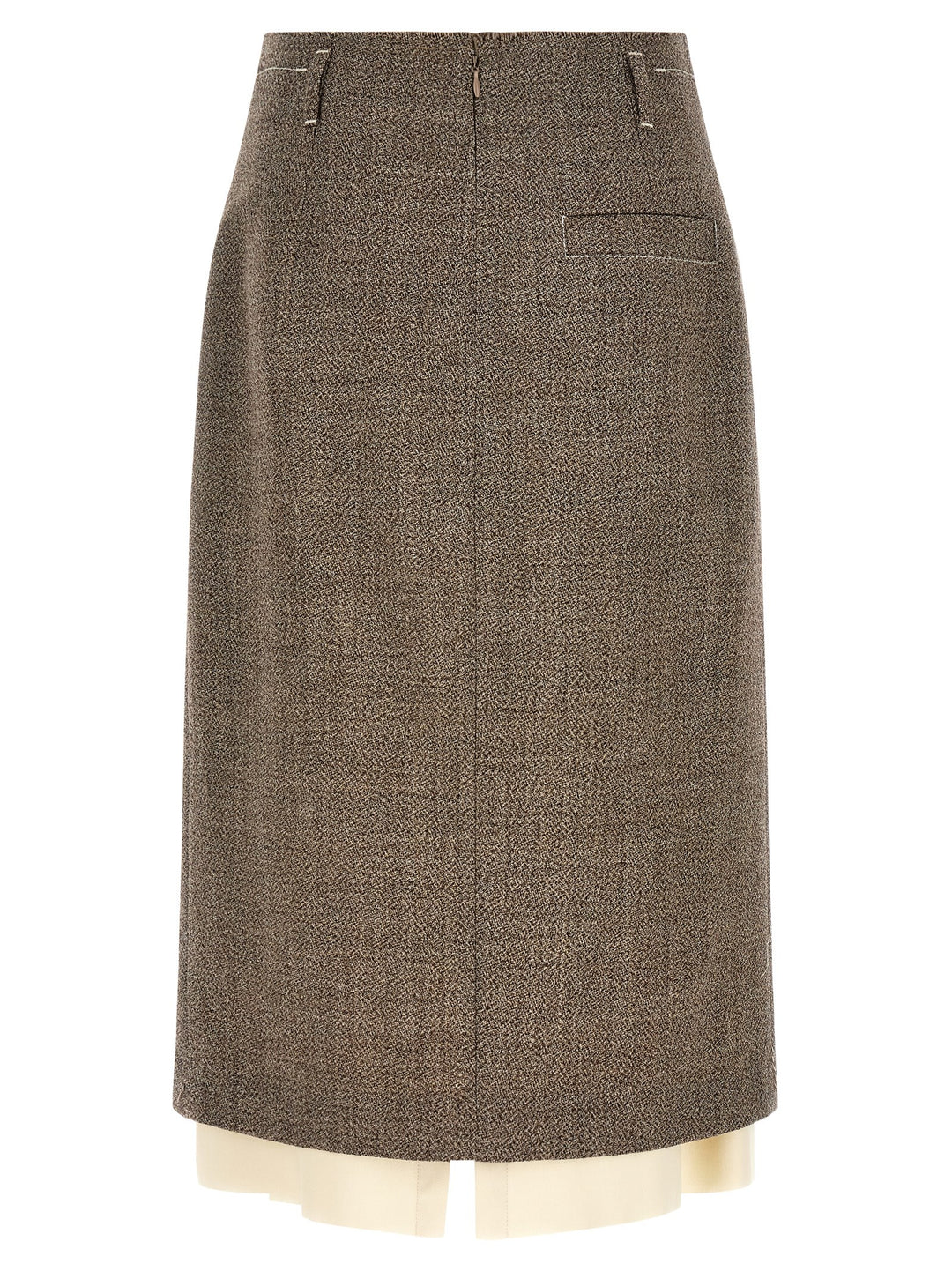 Tela Multi-Layer Hem Skirt Gonne - Beige | c824bfc9726f8f1b73eaf0d93faf9161f37ec605