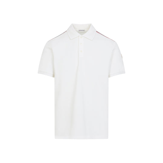 Natural White Cotton Short Sleeves Polo