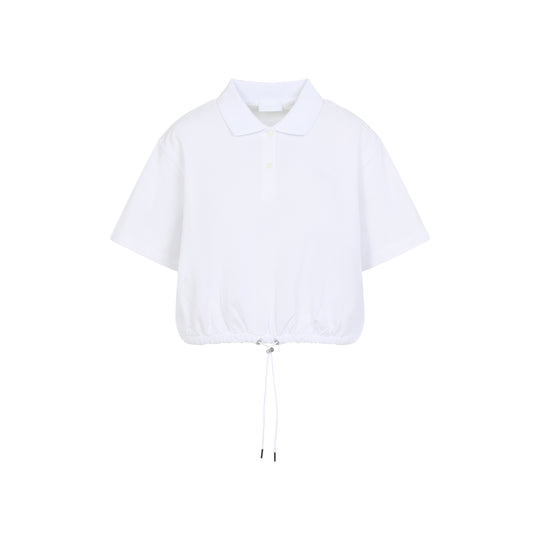 White Cotton Short Sleeves Polo
