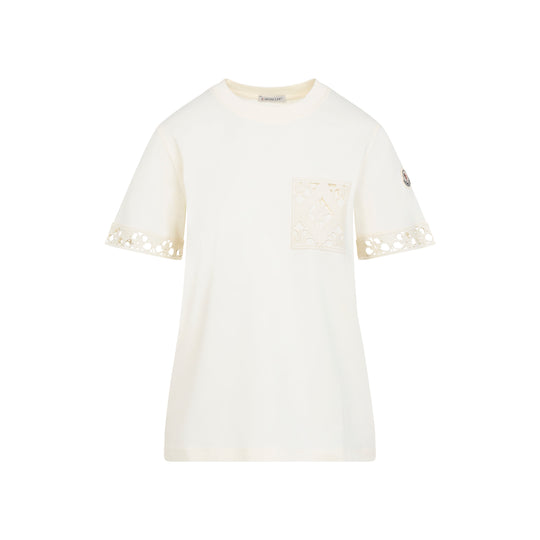 Natural White Cotton Short Sleeves T-Shirt