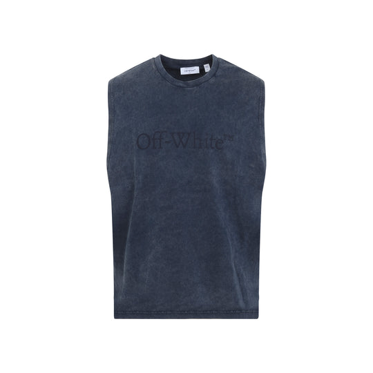 Blue Bookish Mar Sleeveless Cotton Top