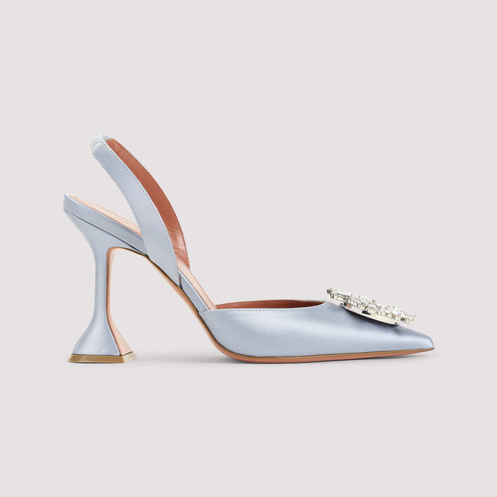 Amina Muaddi Mules - Blu | 7dc2657f546140c0d4ac3c8d37f087c99b9c2773