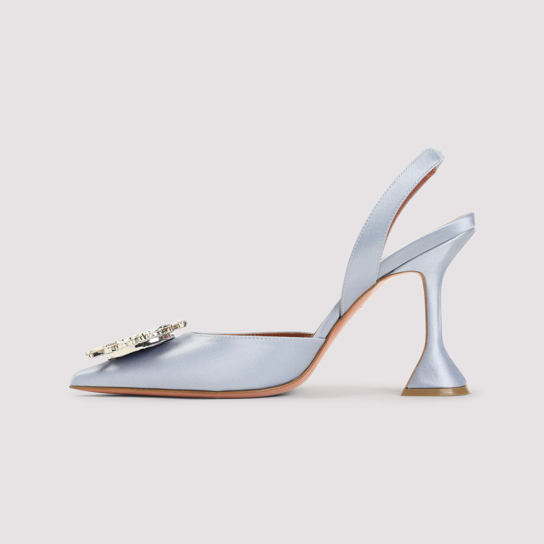 Amina Muaddi Mules - Blu | c88ae94897fbc15577d48edb7671c58a293a5348