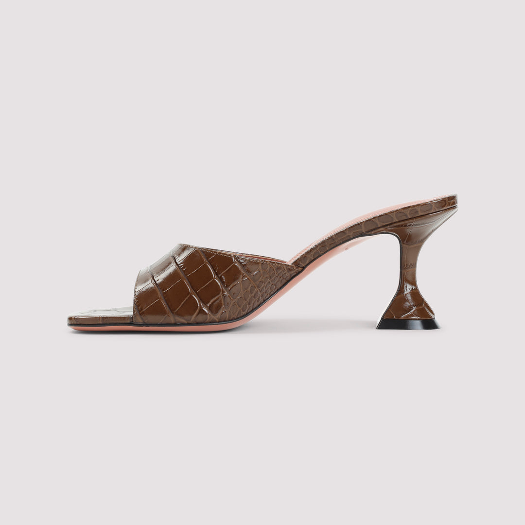 Amina Muaddi Mules - Marrone | 452c3953076a06f31503377b1dbf2147a804bf0d