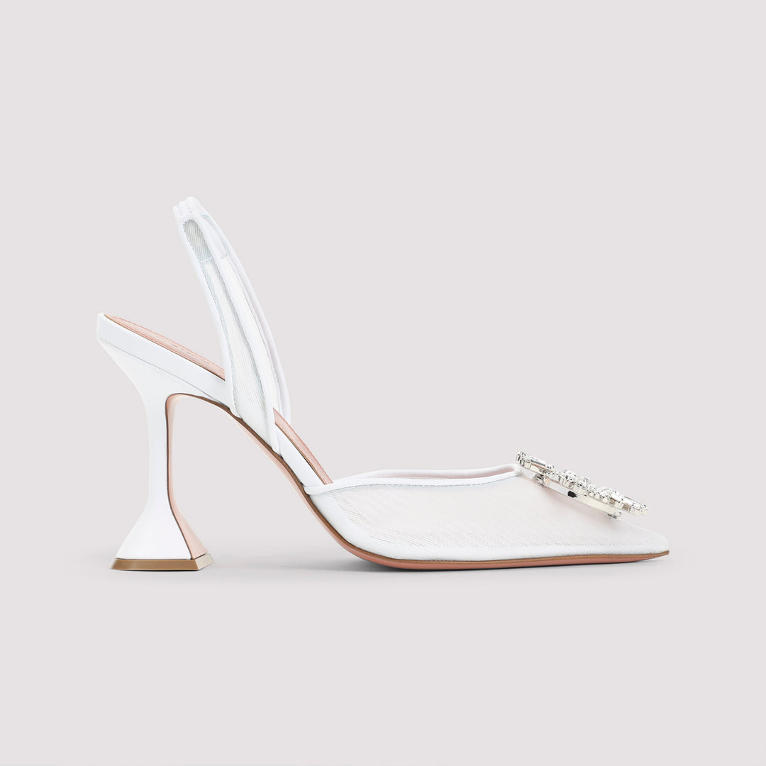Amina Muaddi Mules - Bianco | 6cc043ac10712d33c78b9ed117c959f0fe0b844f
