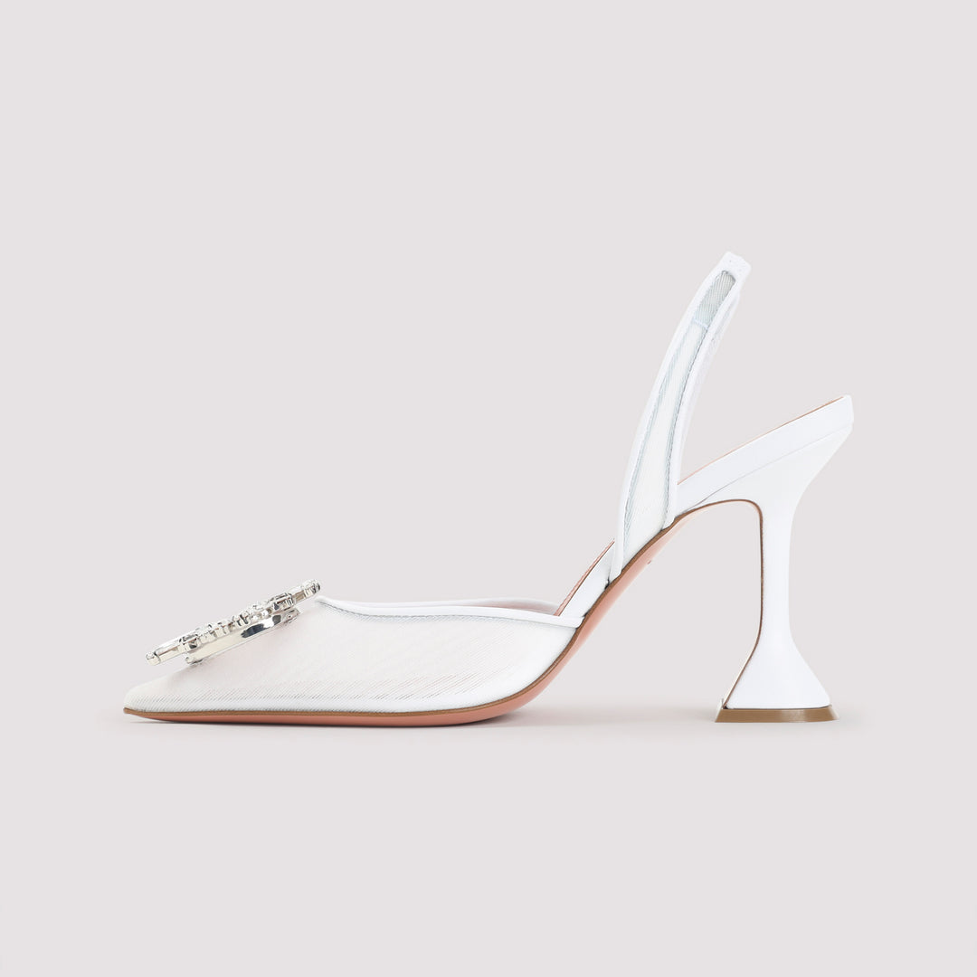 Amina Muaddi Mules - Bianco | 918c397f98aac46472b7bf63660e907f2cbf338d