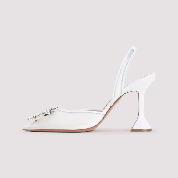 Amina Muaddi Mules - Bianco | 918c397f98aac46472b7bf63660e907f2cbf338d