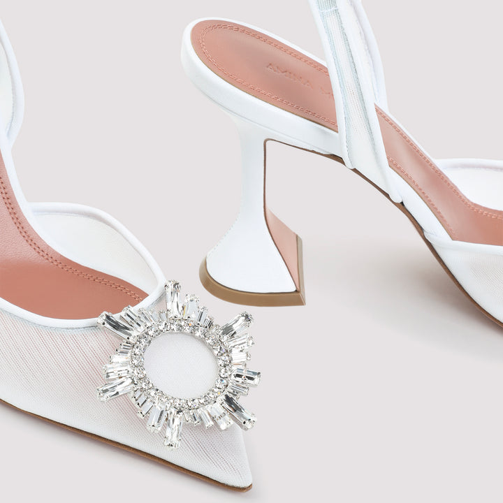 Amina Muaddi Mules - Bianco | e53712fdb4d0615e1b3a8f90f2693489cd8a1db6