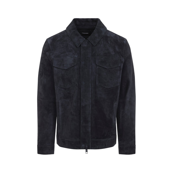 Nightfall Blue Calf Leather Jacket