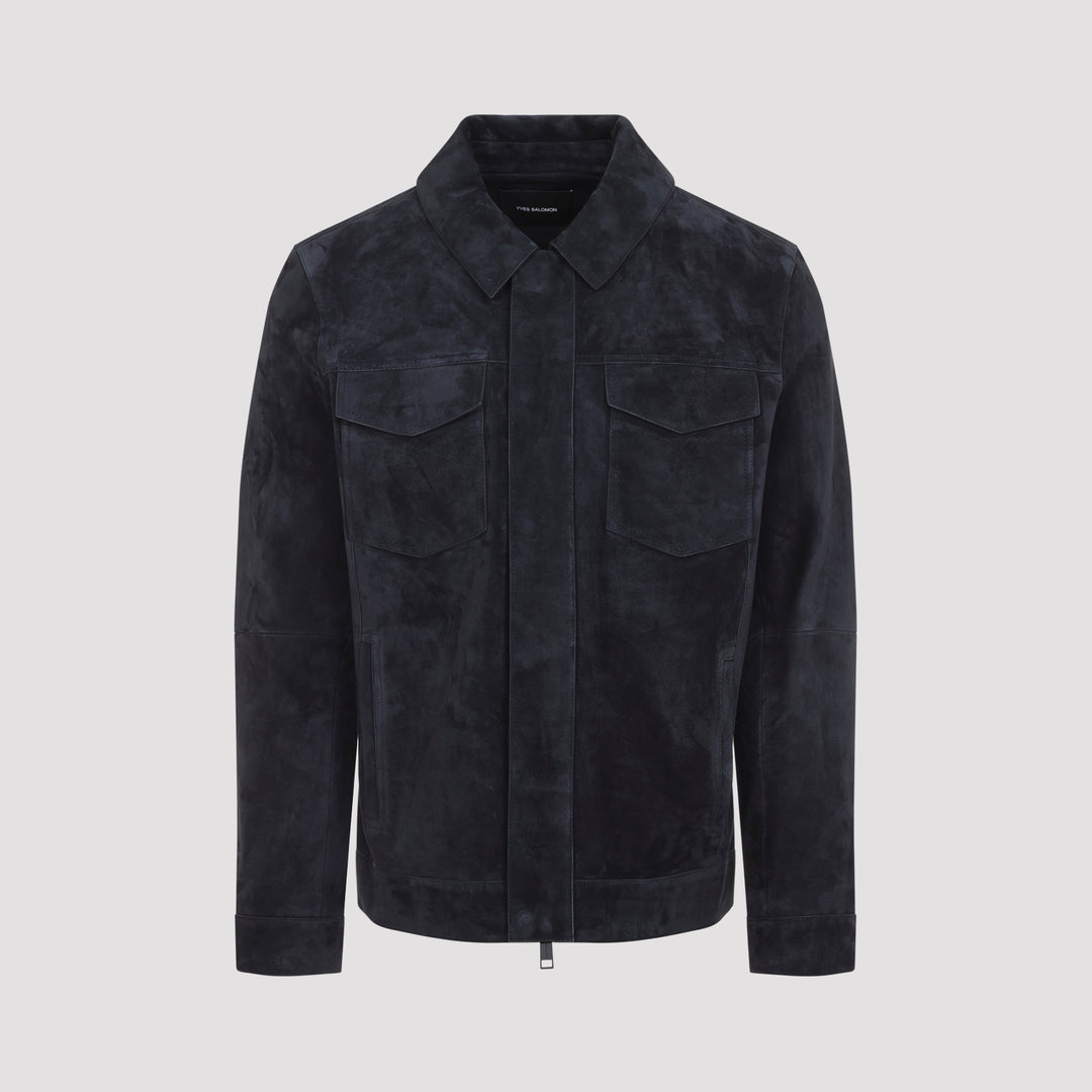 Yves Salomon Leather - Blu | fbe574f80c9437dedaebed9424db7341c8316a78