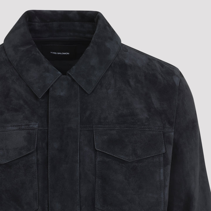 Yves Salomon Leather - Blu | 40ba033872114c9af4a8513d5a1f00a404e593ab