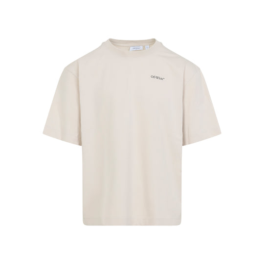 Light Beige Half Arrows Skate Cotton T-Shirt