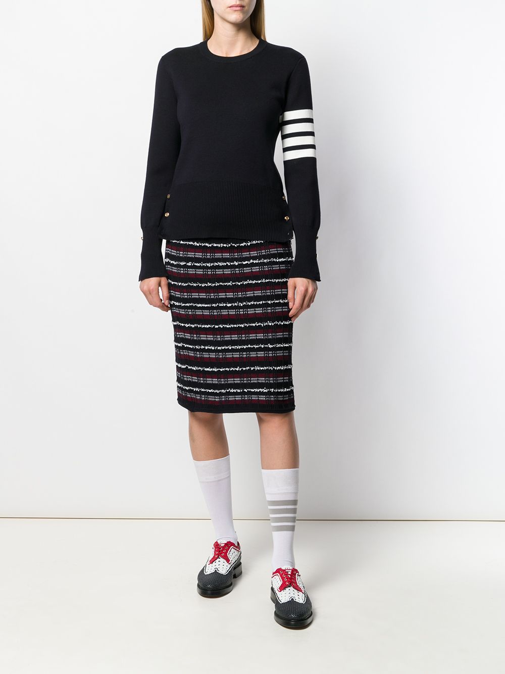 Thom Browne Sweaters - Blue and green | 370c35093f56db488d6087d62588e94a53854714