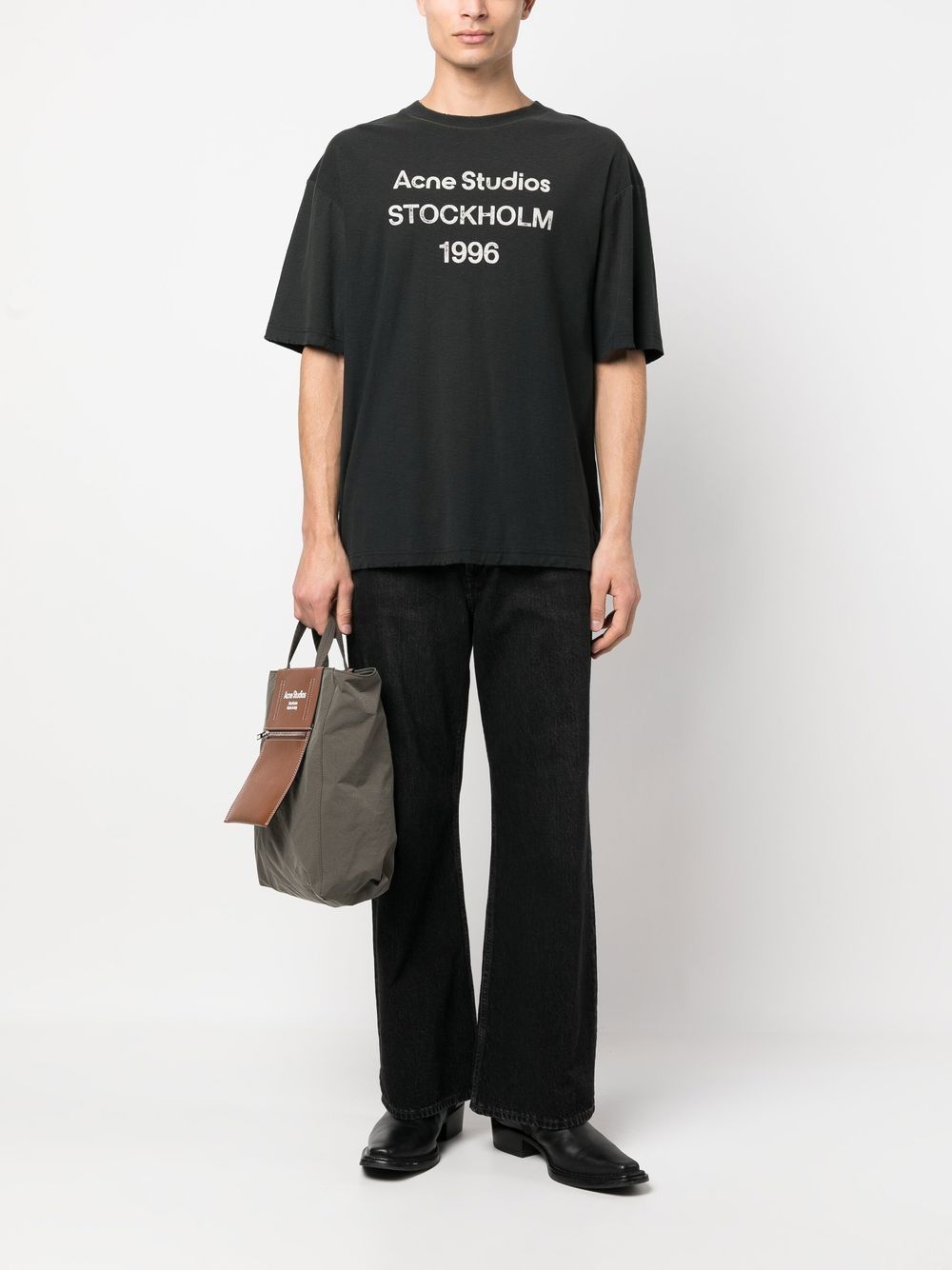Acne Studios T-shirts and Polos - Blacks and greys | 06f8ec1947da6383c48ac08128cf1d638c3bc24c