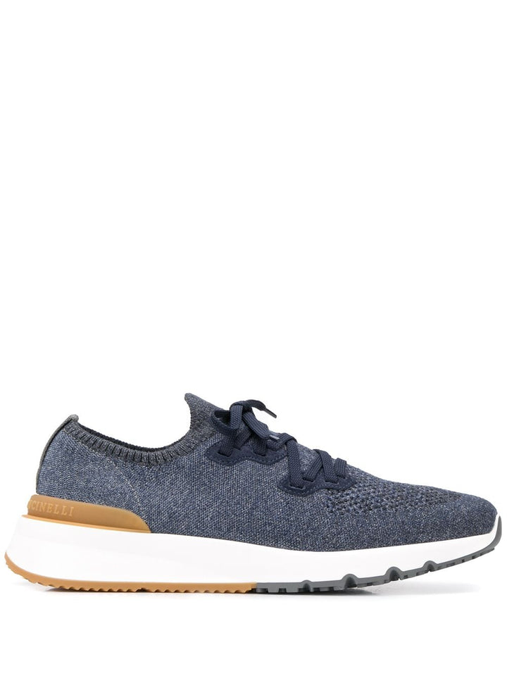 Brunello Cucinelli Sneakers - Blu e verdi | 7da7e80e789f3bb7d61a0f78cfdea9a4ccb807d5