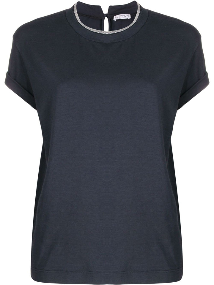 Brunello Cucinelli T-shirts and Polos - Blu e verdi | 039cfbd8776bcddd029f47de18f38c5870965f61