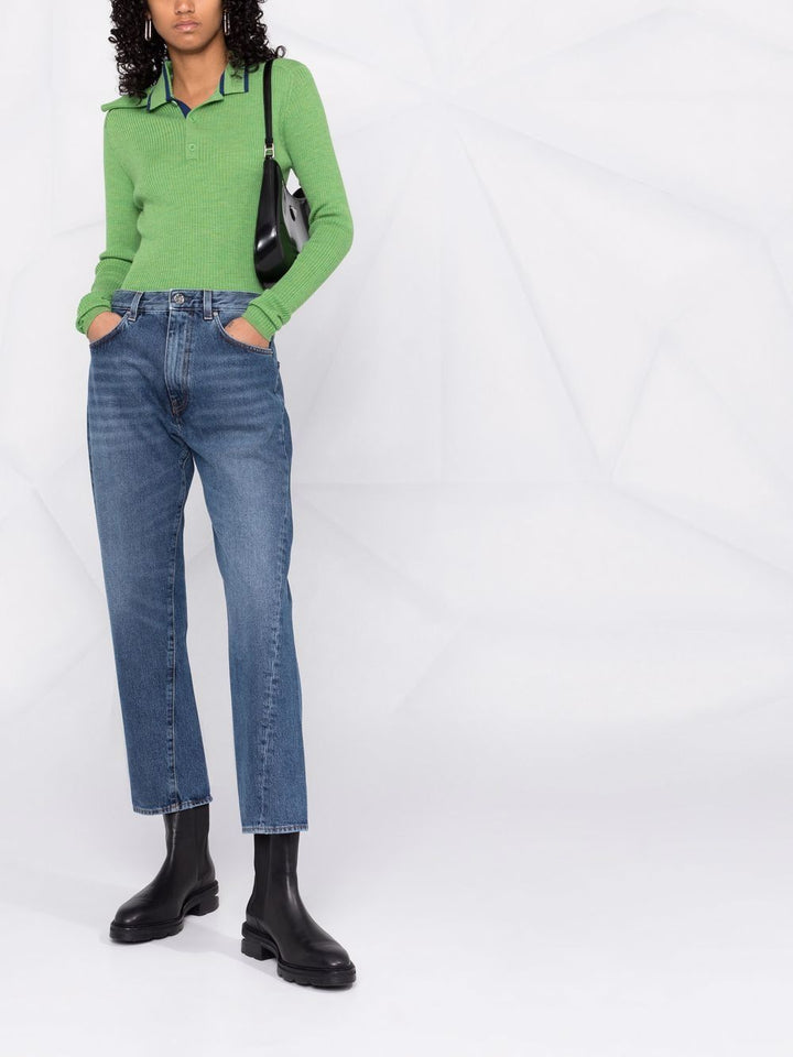 Toteme Pre Jeans - Blue and green | f5397791ec8387846c5ba22690b97c26f7689dad