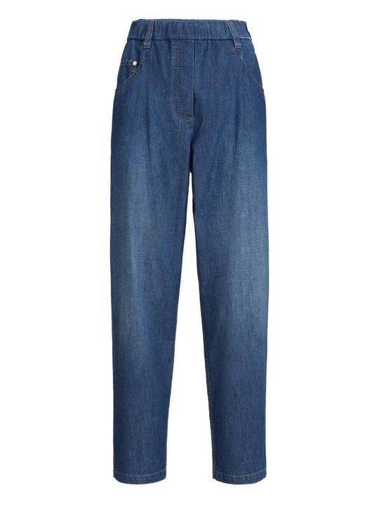Pantaloni Cinque Tasche In Denim Leggero