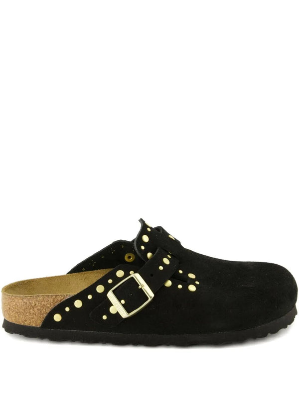Mule Boston Rivets In Pelle Scamosciata