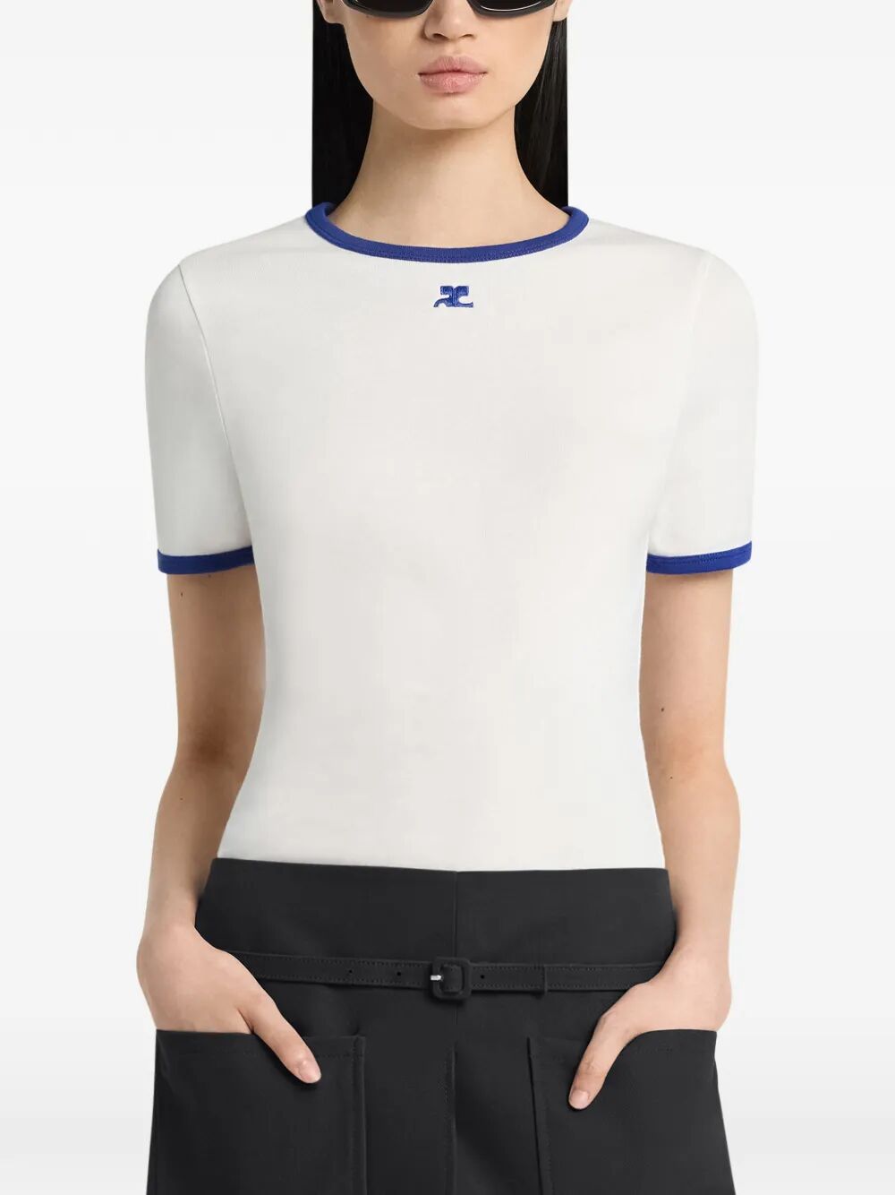 Courreges T-shirts - Bianco | ba1268fe3105f506ed342507a697237bb0324d0b