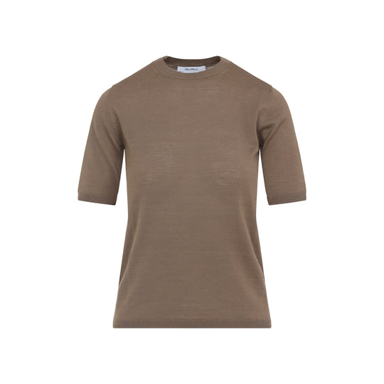 Brown Gerico Ss Knit Wool T-Shirt