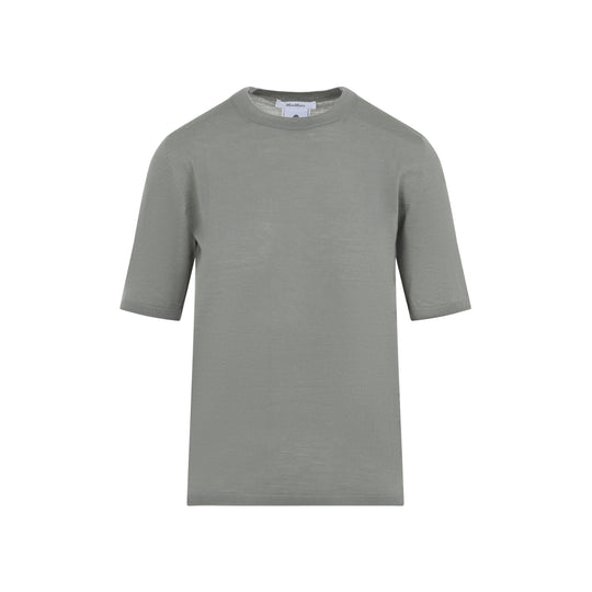 Green Gerico Ss Knit Wool T-Shirt