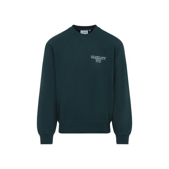 Dark Fir Green Cotton Alumni Sweat