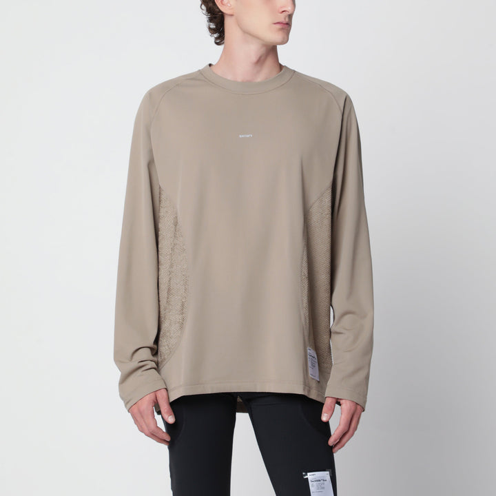 Satisfy Beige Fuzz Fleece Octa Langarmshirt