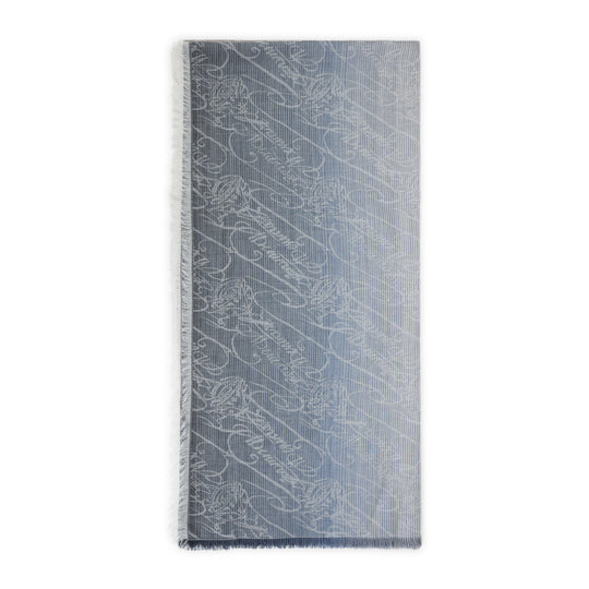 Light Blue Wool And Silk Scarf