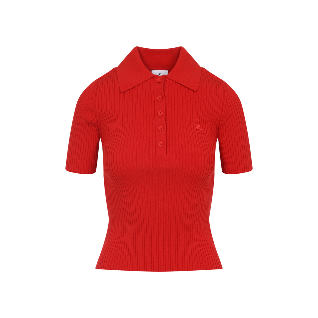 Courreges Polo - Rosso | 93ce4921f853ac2ae185176bd85dd67a1205dc62