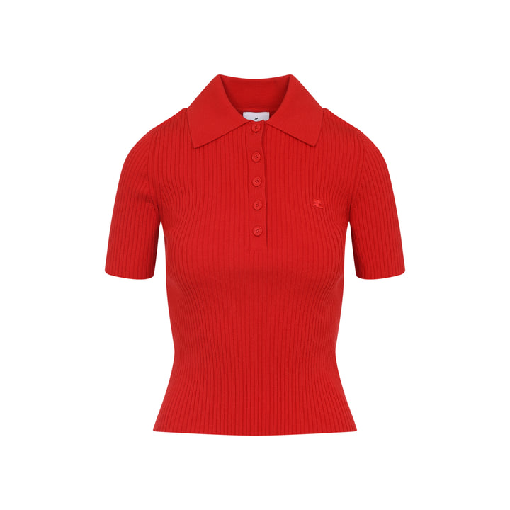 Courreges Polo - Rosso | 93ce4921f853ac2ae185176bd85dd67a1205dc62