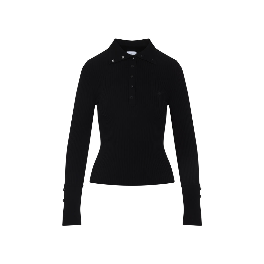 Courreges Polo - Nero | 246a876f7068279e86cd56ab53d57a2700049af6