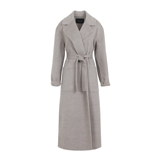 Coriander Grey Virgin Wool Belted Coat
