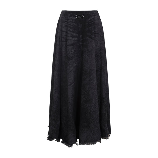 Black Cotton De-Hannie Skirt