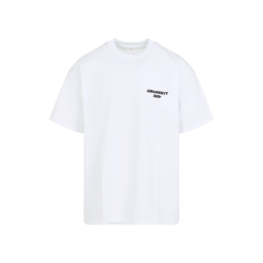 White Organic Cotton Wip Short Sleeves Wiptopia T-Shirt