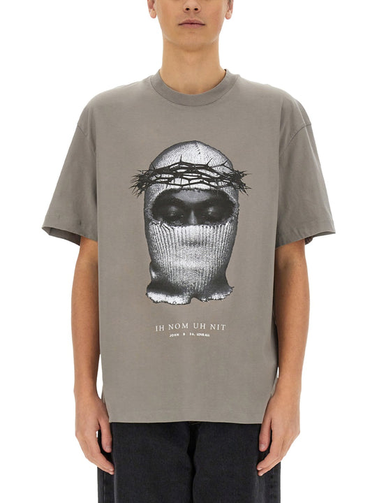 Crown Mask Print T-Shirt