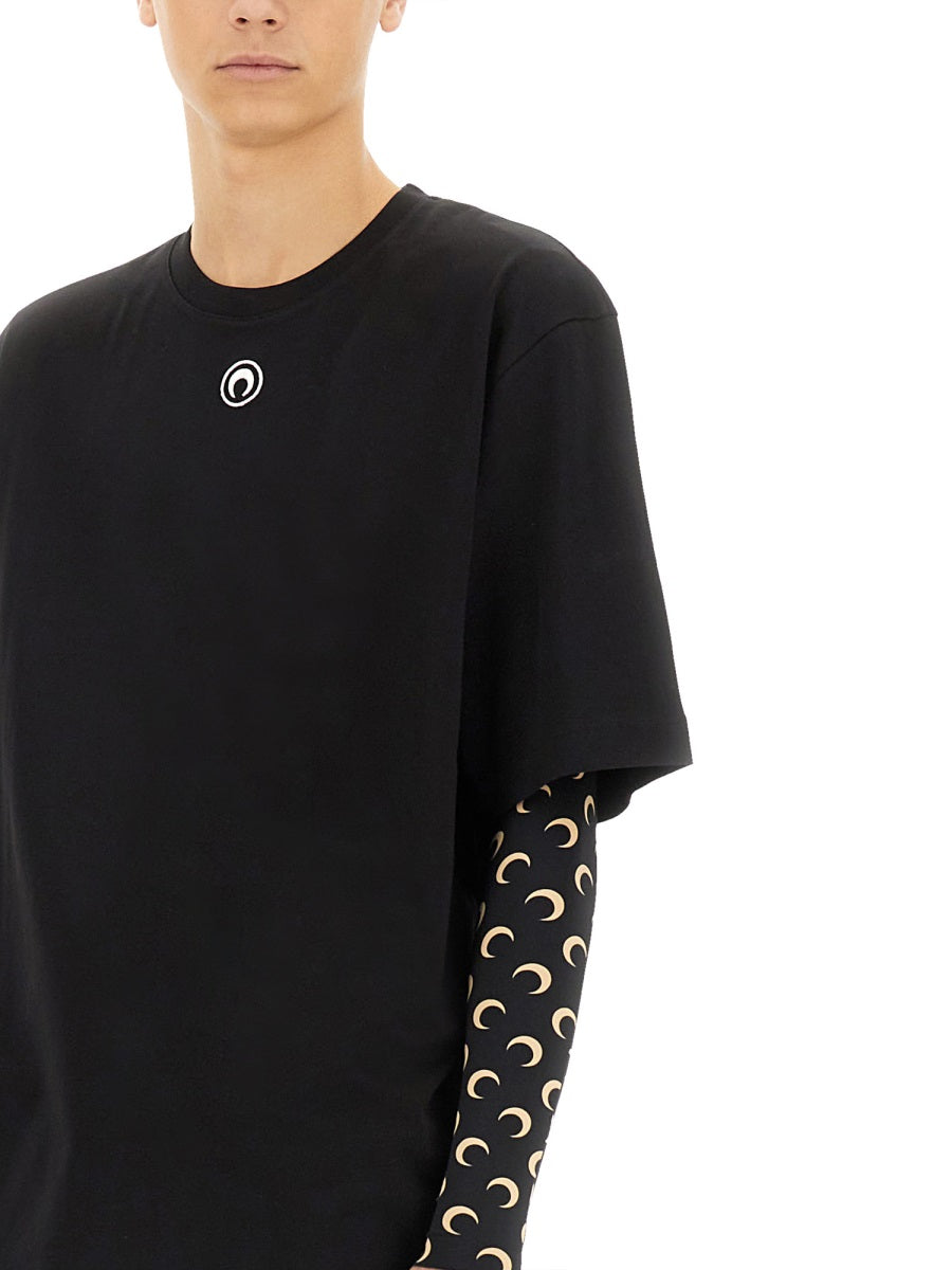 Marine Serre T shirt - Black | 1632085dfbeadf518ff8a26f727764351fc4e467