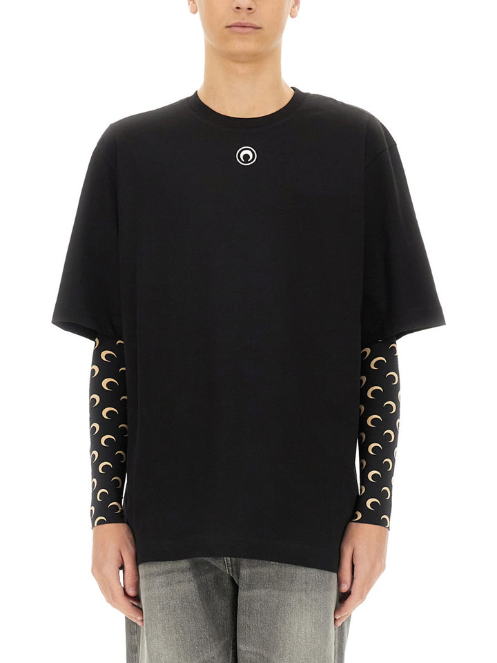 Marine Serre T shirt - Black | 699bc3913c47eaee90c8ba4c825fd65315729867