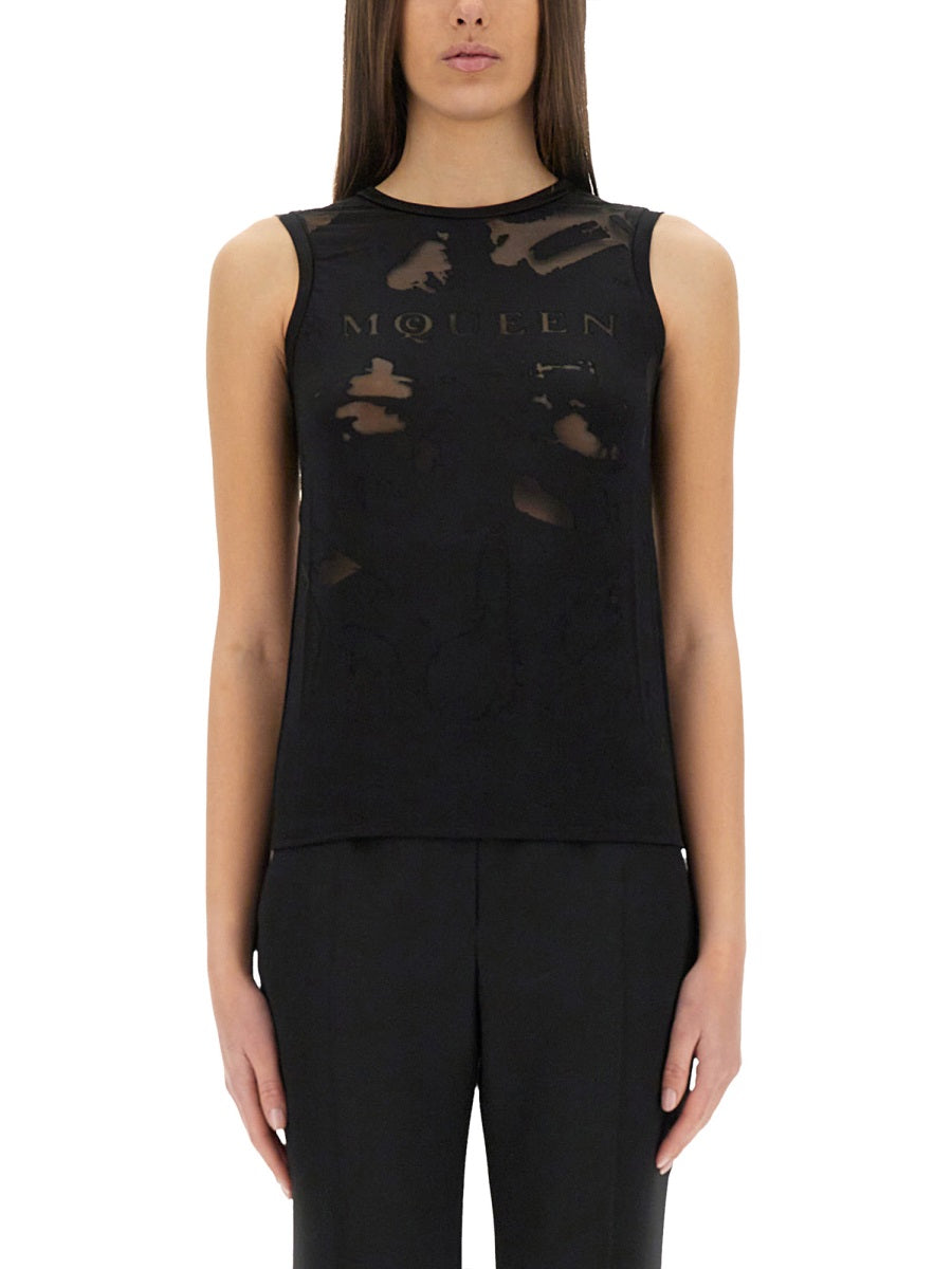 Alexander McQueen Top - Nero | Wanan Luxury