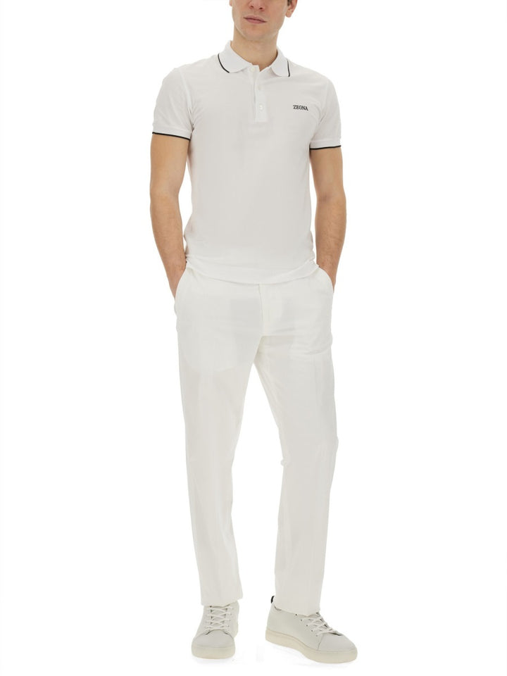Zegna Polo - Bianco | Wanan Luxury