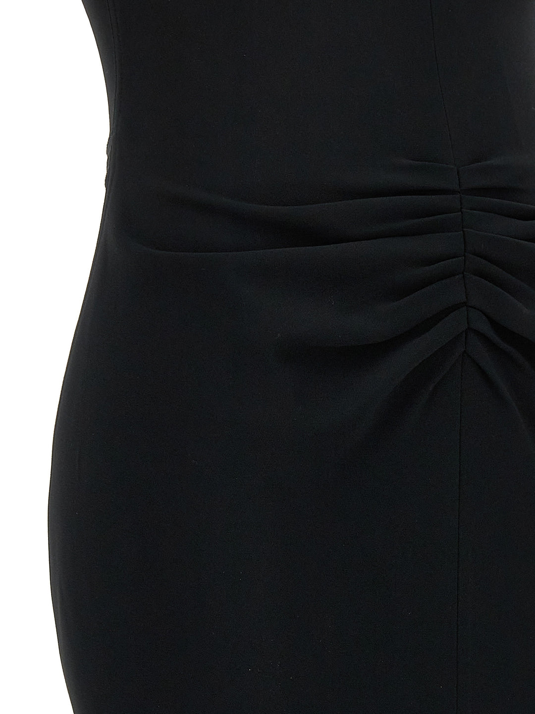 Victoria Beckham Gathered Waist Midi Abiti - Nero | 45ae8ef8b66fd2dd22d35370c7dfcda0994c6250