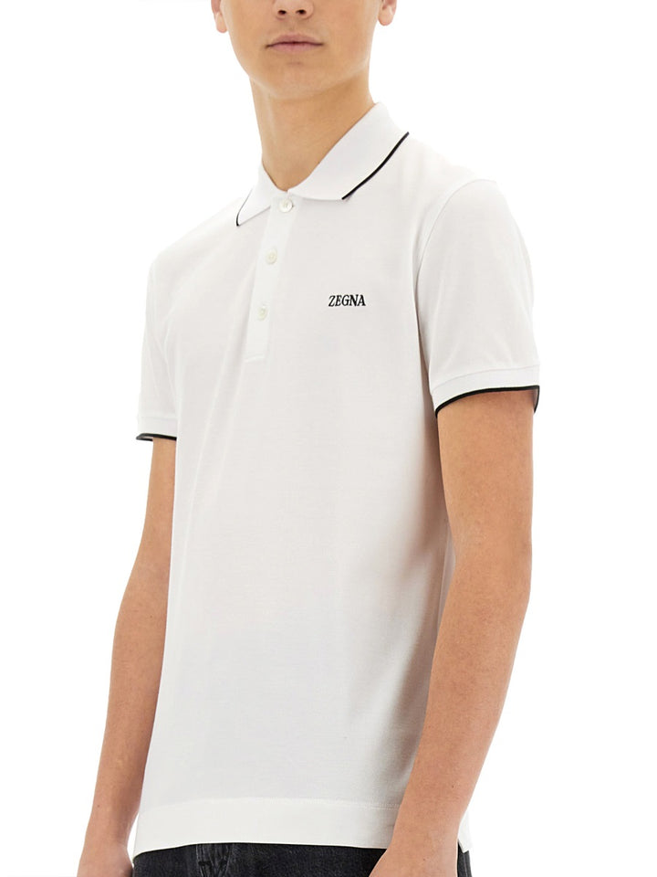 Zegna Polo - Bianco | Wanan Luxury