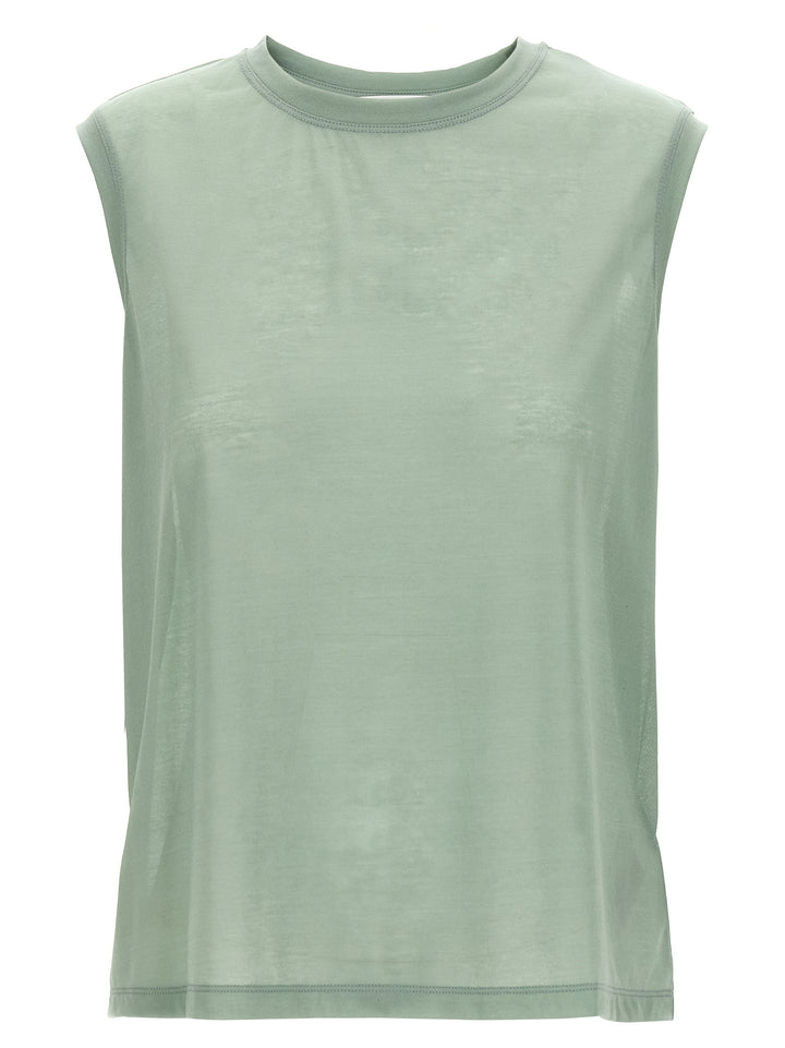 Victoria Beckham Logo Embroidery Top Top - Verde | 98cd9b082a5bc603f7052d174f48ab151efd00bb
