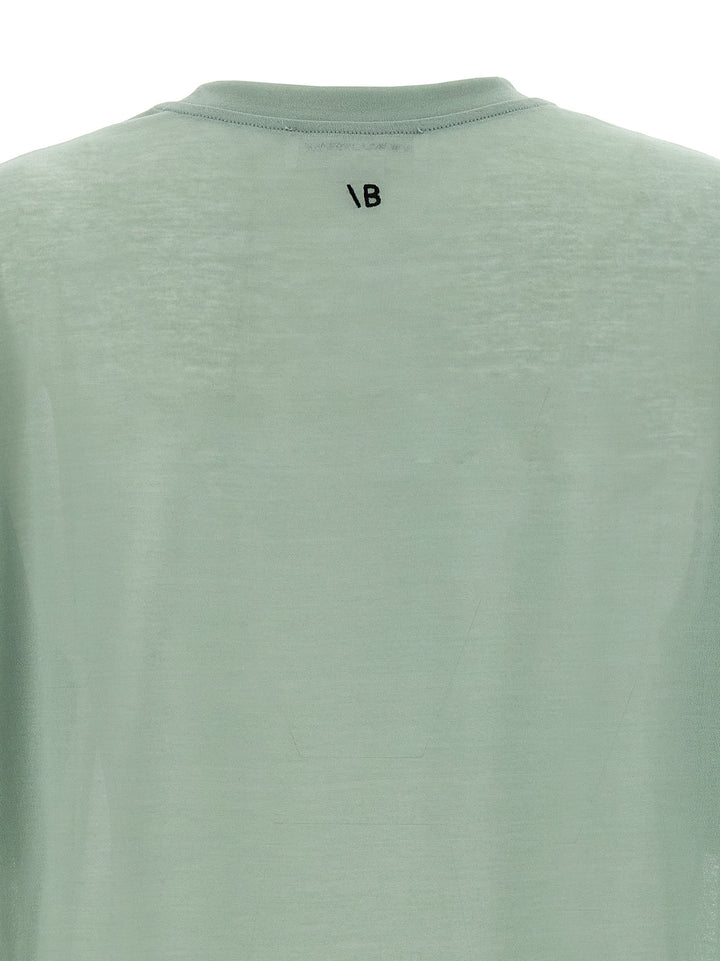Victoria Beckham Logo Embroidery T shirt - Verde | 0fa563e0b0916372c176ad3e7e78e8034ed66ef2