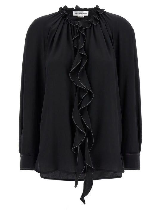 Ruffle Camicie Nero