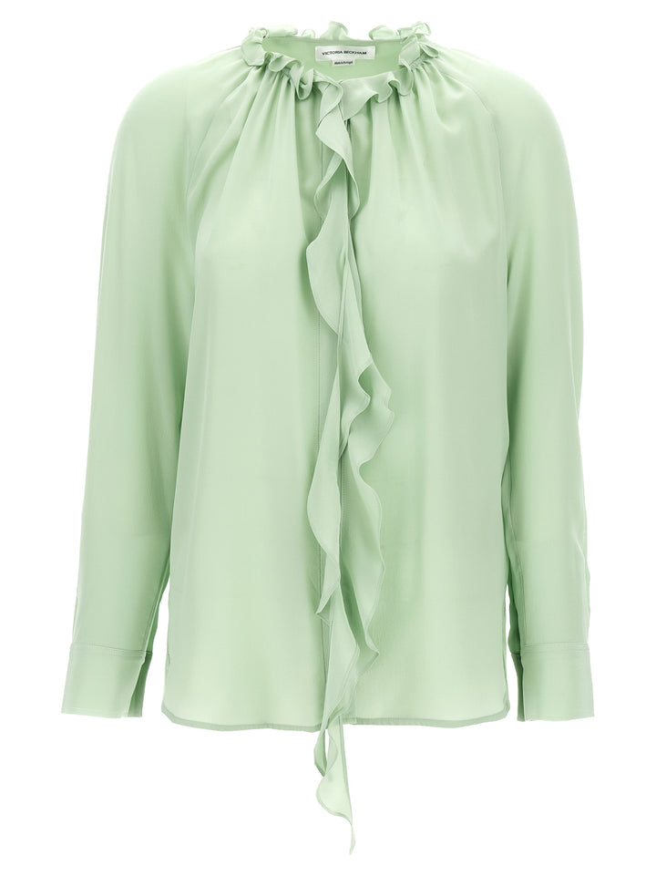 Victoria Beckham Ruffle Camicie - Verde | 33358bff89f10c9a36b6d07fc4850cee26dd798e