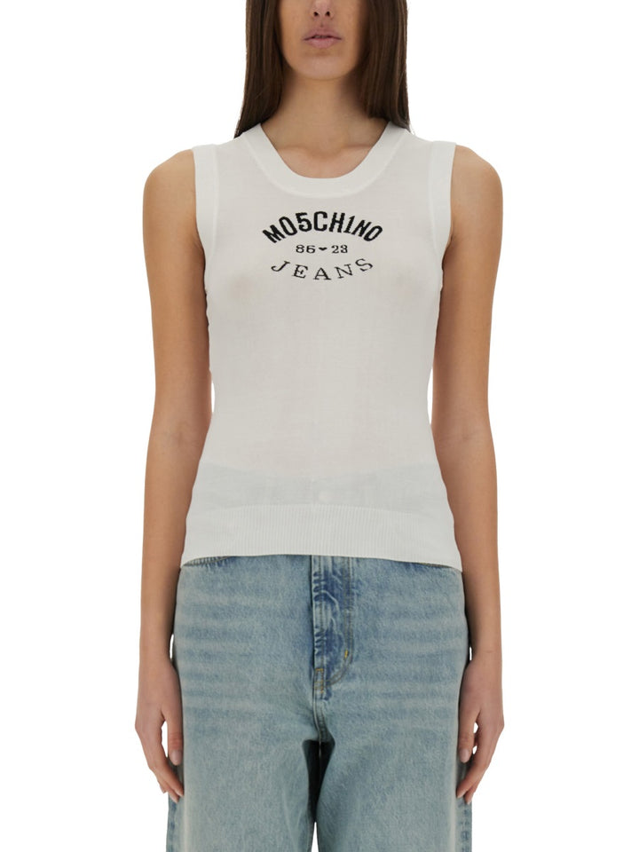 Moschino Jeans Top - Bianco | Wanan Luxury