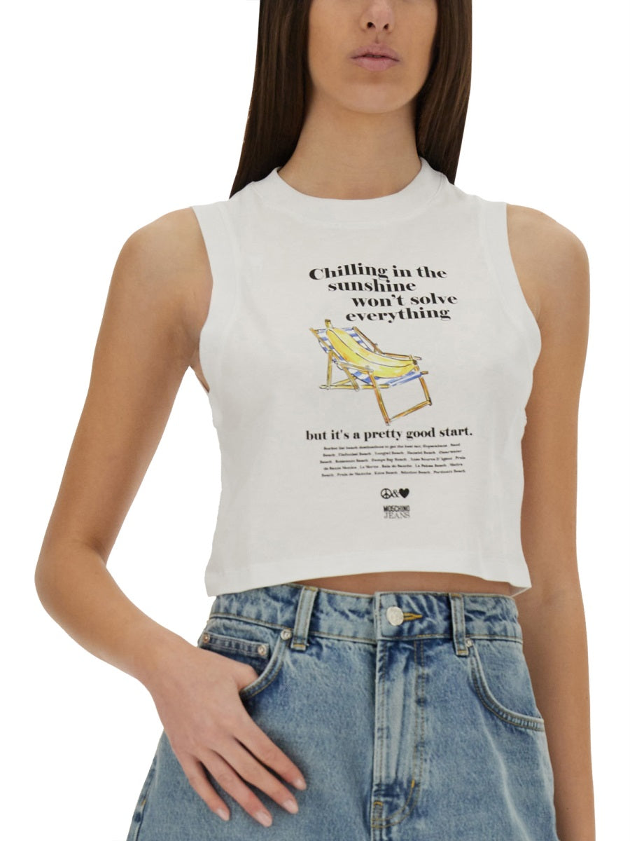 Moschino Jeans T shirt - Bianco | Wanan Luxury