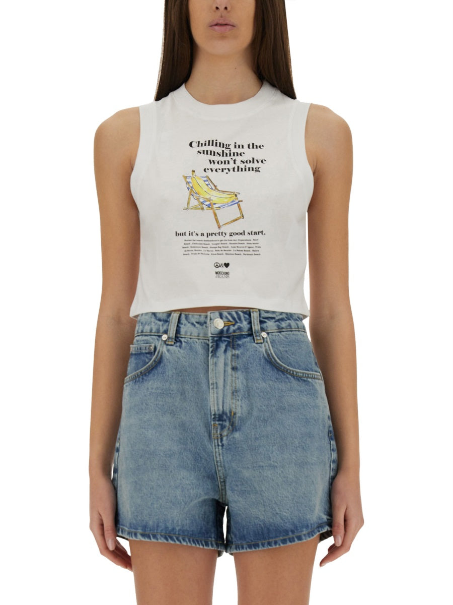Moschino Jeans T shirt - Bianco | Wanan Luxury