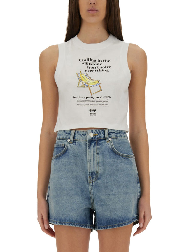 Moschino Jeans T shirt - Bianco | Wanan Luxury